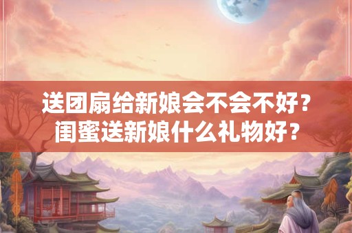 送团扇给新娘会不会不好？闺蜜送新娘什么礼物好？