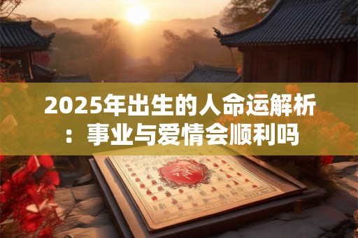 2025年出生的人命运解析：事业与爱情会顺利吗