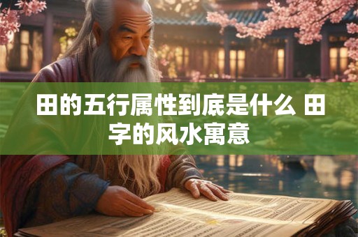 田的五行属性到底是什么 田字的风水寓意