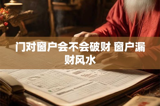 门对窗户会不会破财 窗户漏财风水