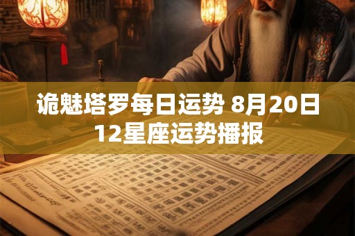 诡魅塔罗每日运势 8月20日12星座运势播报