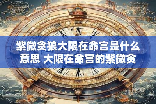 紫微贪狼大限在命宫是什么意思 大限在命宫的紫微贪狼是什么