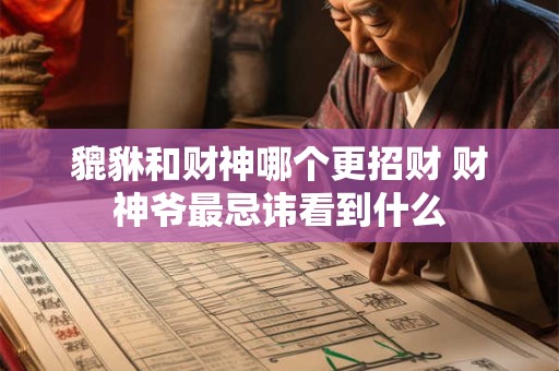 貔貅和财神哪个更招财 财神爷最忌讳看到什么