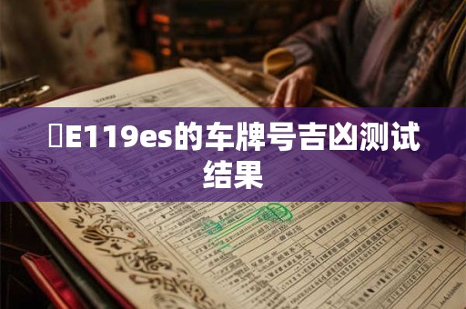 魯E119es的车牌号吉凶测试结果