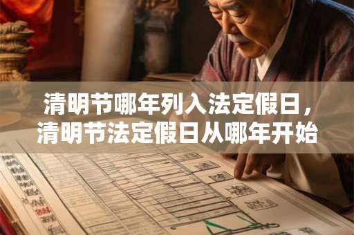 清明节哪年列入法定假日，清明节法定假日从哪年开始