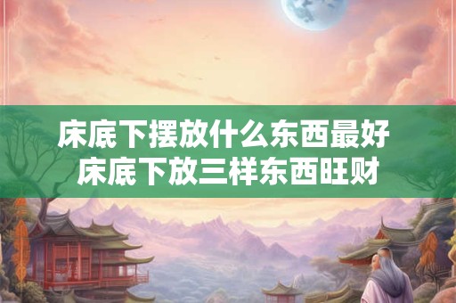 床底下摆放什么东西最好 床底下放三样东西旺财