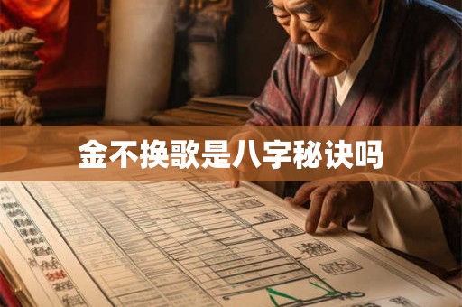 金不换歌是八字秘诀吗