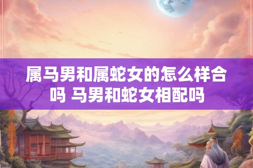 属马男和属蛇女的怎么样合吗 马男和蛇女相配吗 属马男和属蛇女的怎么样合吗 马男和蛇女相配吗