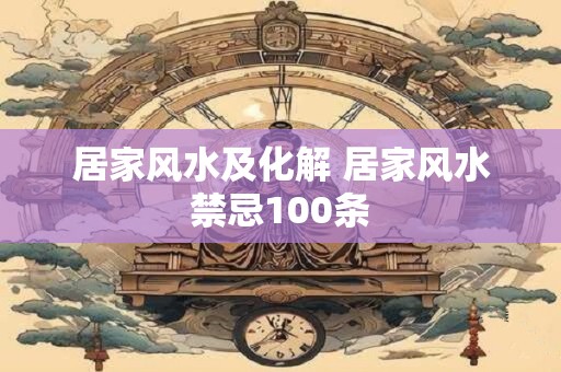 居家风水及化解 居家风水禁忌100条