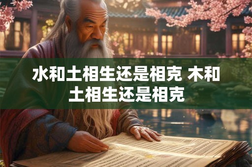 水和土相生还是相克 木和土相生还是相克