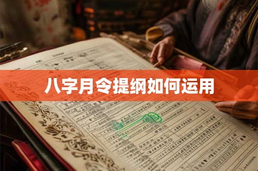 八字月令提纲如何运用