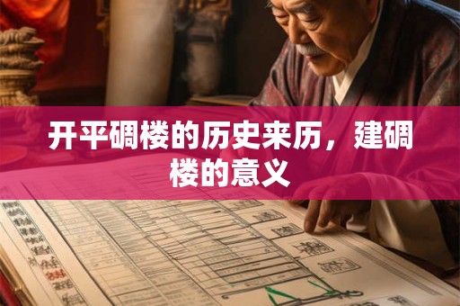 开平碉楼的历史来历，建碉楼的意义