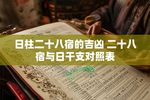 日柱二十八宿的吉凶 二十八宿与日干支对照表
