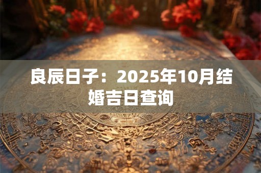 良辰日子：2025年10月结婚吉日查询