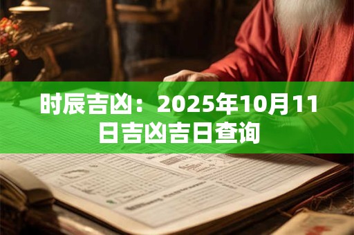 时辰吉凶：2025年10月11日吉凶吉日查询