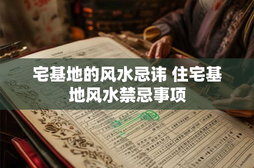 宅基地的风水忌讳 住宅基地风水禁忌事项