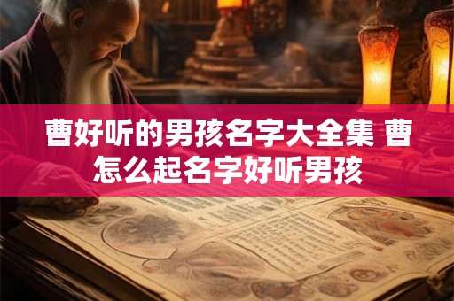 曹好听的男孩名字大全集 曹怎么起名字好听男孩