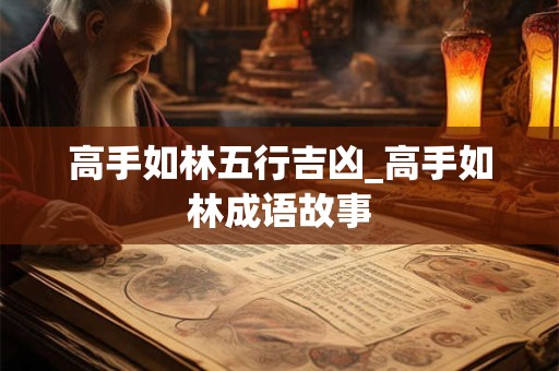 高手如林五行吉凶_高手如林成语故事