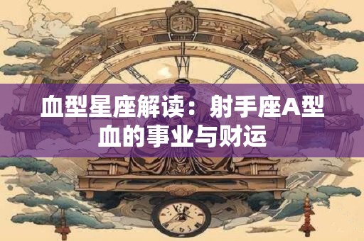 血型星座解读：射手座A型血的事业与财运