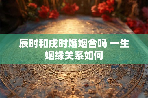 辰时和戌时婚姻合吗 一生姻缘关系如何