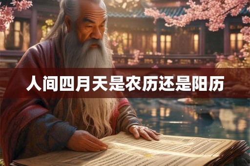 人间四月天是农历还是阳历