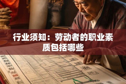 行业须知：劳动者的职业素质包括哪些