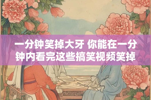 一分钟笑掉大牙 你能在一分钟内看完这些搞笑视频笑掉大牙吗