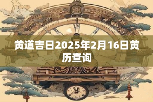 黄道吉日2025年2月16日黄历查询