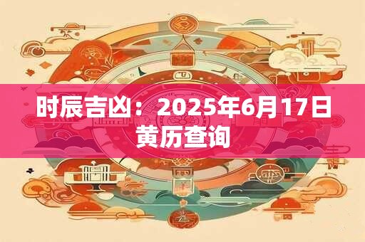时辰吉凶：2025年6月17日黄历查询