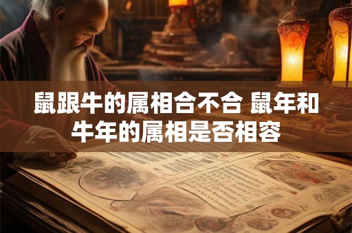 鼠跟牛的属相合不合 鼠年和牛年的属相是否相容