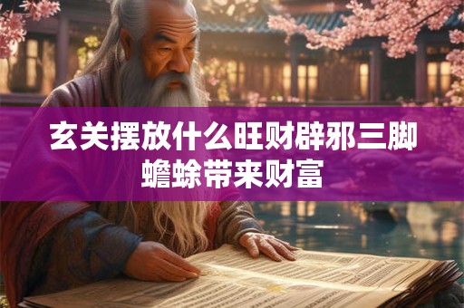 玄关摆放什么旺财辟邪三脚蟾蜍带来财富