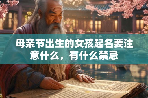 母亲节出生的女孩起名要注意什么，有什么禁忌