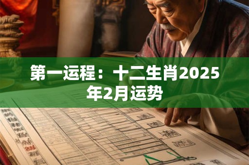 第一运程：十二生肖2025年2月运势