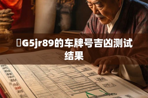 魯G5jr89的车牌号吉凶测试结果