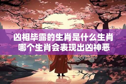 凶相毕露的生肖是什么生肖 哪个生肖会表现出凶神恶煞的形象