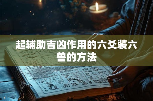 详细阅读:起辅助吉凶作用的六爻装六兽的方法 起辅助吉凶作用的六爻装六兽的方法
