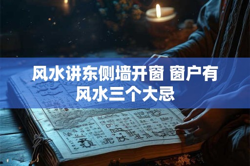 风水讲东侧墙开窗 窗户有风水三个大忌