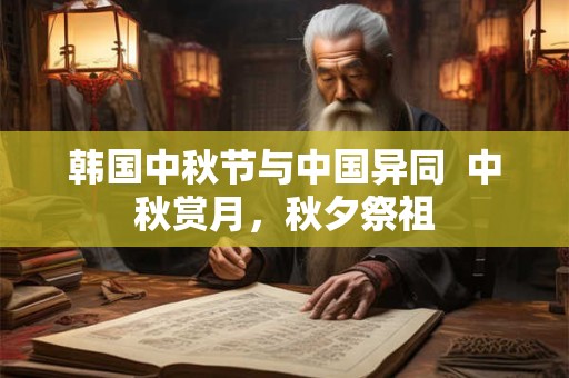 韩国中秋节与中国异同  中秋赏月，秋夕祭祖