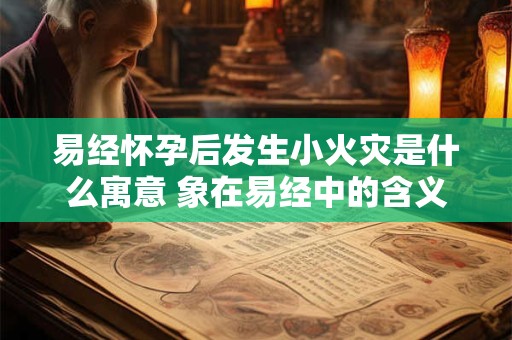 易经怀孕后发生小火灾是什么寓意 象在易经中的含义