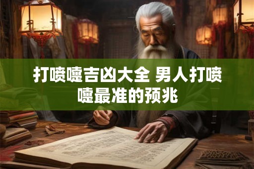 打喷嚏吉凶大全 男人打喷嚏最准的预兆
