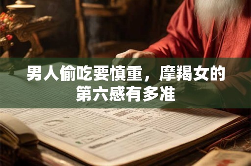 男人偷吃要慎重，摩羯女的第六感有多准