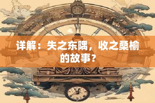 详解：失之东隅，收之桑榆的故事？