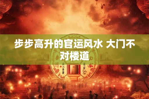 步步高升的官运风水 大门不对楼道