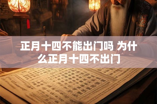 正月十四不能出门吗 为什么正月十四不出门