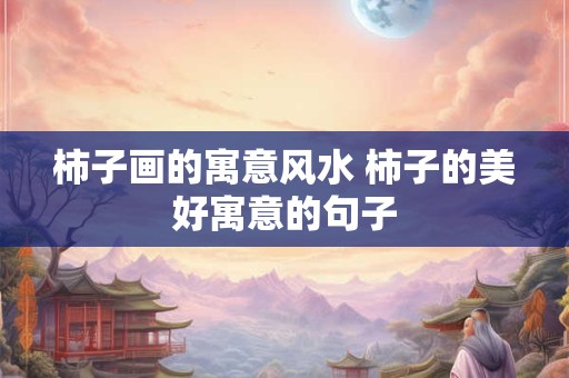 柿子画的寓意风水 柿子的美好寓意的句子