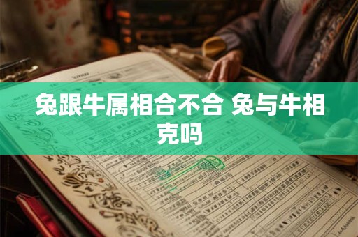 兔跟牛属相合不合 兔与牛相克吗
