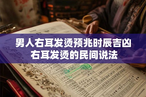 男人右耳发烫预兆时辰吉凶 右耳发烫的民间说法