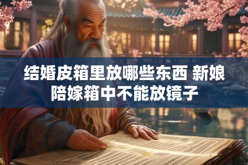 结婚皮箱里放哪些东西 新娘陪嫁箱中不能放镜子