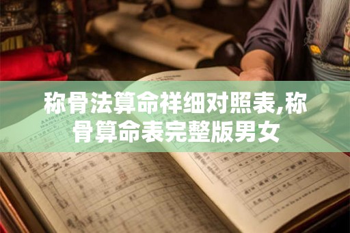 详细阅读:称骨法算命祥细对照表,称骨算命表完整版男女 称骨法算命祥细对照表,称骨算命表完整版男女