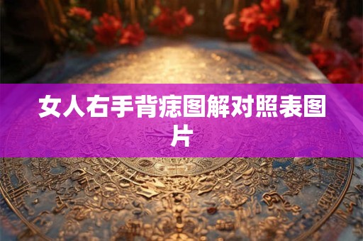 女人右手背痣图解对照表图片